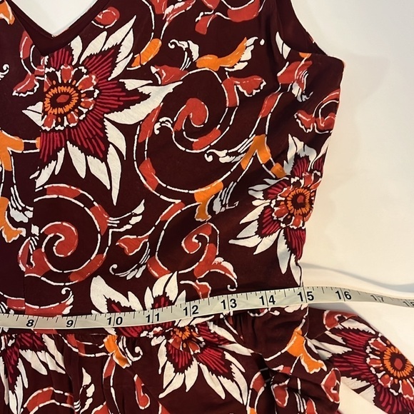 Loft Midi Sleeveless Multi Floral Dress Women’s M - Picture 8 of 14